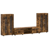 TV Cabinet Set FLORIN 3 pcs Smoked Oak Engineered Wood 3397939
