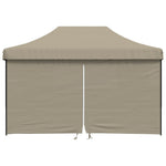 ZNTS Foldable Party Tent Pop-Up with 4 Sidewalls Taupe 4004978