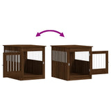 Dog Crate Furniture Brown Oak 64.5x80x71 cm Engineered Wood 838336