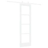 Sliding Door White 61 x 198.5 cm Solid Pine Wood and Glass 3332210