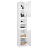 Bathroom Cabinet High Gloss White 32x34x188.5cm Engineered Wood 811328