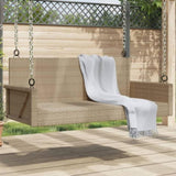 Swing Bench Beige 119x56x48 cm Poly Rattan 365628