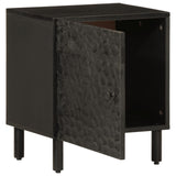 ZNTS Bedside Cabinets 2 pcs Black 40x33x46 cm Solid Wood Mango 356816