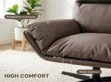 Accent Chair with 360 Swivel Armchair for Living Room with Padded Cushion Dark Brown T3398P550273