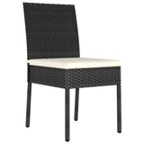 Outdoor Dining Set Black Poly rattan Medium Durable 3100396