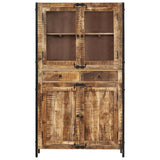 Highboard 100x40x175 cm Solid Rough Wood Mango 351709