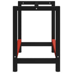 ZNTS Work Bench Frame Metal 80x57x79 cm Black and Red 147923