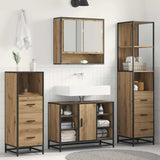 Bathroom Furniture Set 3 pcs Artisan Oak Engineered Wood 3402570