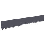 Lawn Edging 20 pcs 103 x 15 cm Steel Anthracite 8008357