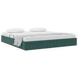 Storage Bed with Mattress Dark Green 160 x 200 cm Velvet 3370109
