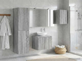 Bathroom Cabinet Set 5 pcs Grey Sonoma Engineered Wood 3407292