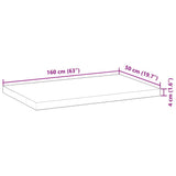 Table Top Rectangular 160x50x4 cm Solid Wood Acacia 4008789