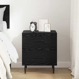 Bedside Cabinet Black Oak 40 x 35 x 47.5 cm Engineered Wood 882045