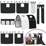 Bunk Bed without Mattress with Slide White and Black 90x200 cm 3284167