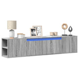 TV Wall Cabinet with LED Grey Sonoma 180x31x39.5 cm 3307959