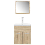 3 Piece Bathroom Furniture Set Sonoma Oak Engineered Wood 3325017