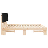 Bed Frame with Upholstered Headboard Black 180 x 200 cm 3398081