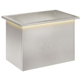 Garden Planter with LED Silver 40 x 60 x 40 cm Stainless Steel 8008148