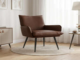 Armchair Brown Faux Leather 42047737