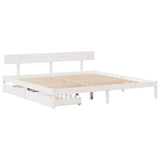 Bed Frame without Mattress White 180x200 cm Super King Solid Wood Pine 3301521