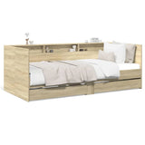 Daybed Sonoma Oak Engineered Wood 90 x 200 cm 3280848