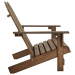 2-Seater Garden Adirondack Chair Solid Fir Wood Brown 315901