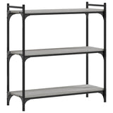 Bookcase 3-Tier Grey Sonoma 80x30x86 cm Engineered Wood 837670