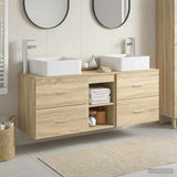 Bathroom Cabinet Set 3 pcs Sonoma Oak 49.5 x 41 x 63 cm 3405821