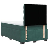Box Spring Bed with Mattress Dark Green 120x190 cm Small Double Velvet 3290867