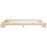 Bed Frame Brown 140 x 210 cm Solid Pine Wood 872899