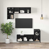 Wall TV Cabinet Wall-mounted 2 pcs Black Oak 30.5 x 30 x 60 cm 875070