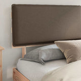 Bed Frame with Upholstered Headboard Taupe 200 x 200 cm 3398067