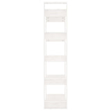 Book Cabinet/Room Divider White 80x35x160 cm Solid Wood 813910