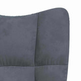 Rocking Chair Dark Grey 78 x 61 x 98 cm Velvet 42022451
