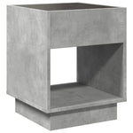 ZNTS Coffee Table with Infinity LED Concrete Grey 40x40x50 cm 847647