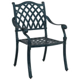 Garden Chair 2 pcs Green 56 x 55 x 92.5cm Aluminium 42002377