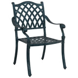 Garden Chair 2 pcs Green 55 x 56.5 x 91cm Aluminium 42002377
