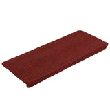 ZNTS Stair Mats Self-adhesive 30 pcs Red 65x24.5x3.5 cm 3365916