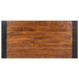 289655 Dining Table 140x70x76 cm Solid Rough Mango Wood