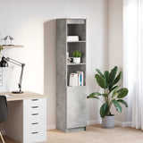 Highboard Concrete Grey 37.5x35x180 cm Engineered Wood 861673