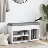 Shoe Bench White 82x32x45.5 cm Engineered Wood 835026