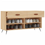 ZNTS Shoe Bench Sonoma Oak 102x35x55 cm Engineered Wood 829711