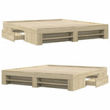 Bed Frame without Mattress Sonoma Oak 180x200 cm Super King Engineered Wood 3295452