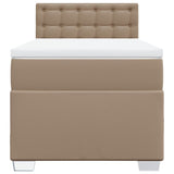 Box Spring Bed with Mattress Cappuccino 80x200 cm Faux Leather 3286099