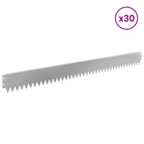Lawn Edging 30 pcs 103 x 10 cm Steel Silver 8008340