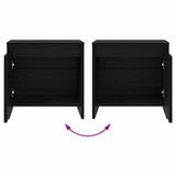 Bedside Cabinet Black Oak 45 x 34 x 44.5 cm Engineered Wood 8000983