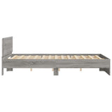 Bed Frame with Headboard and LED Grey Sonoma 150x200 cm King Size 3207607