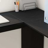 Corner Desk Black Oak 140 x 113.5 x 75 cm Engineered Wood 869555
