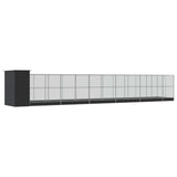 Aviary with Extension Silver 1244x203x216 cm Steel 3214262