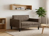 XL Armchair Dark Grey Faux Suede Leather 42043528